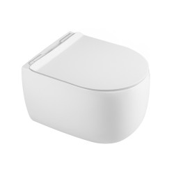 MISKA WC WISZĄCA TORNADO LAKE-WH-TR-01 BIAŁA DESKA WOLNOOPADAJĄCA DUROPLAST LAKE-WH-TR-01