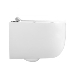 MISKA WC WISZĄCA TORNADO LAKE-WH-TR-01 BIAŁA DESKA WOLNOOPADAJĄCA DUROPLAST LAKE-WH-TR-01
