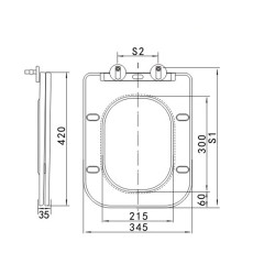 DESKA SEDESOWA WC WOLNOOPADAJĄCA CV-WH-11 SLIM BIAŁA DUROPLAST CV-WH-11