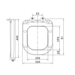 DESKA SEDESOWA WC WOLNOOPADAJĄCA CV-WH-12 SLIM BIAŁA DUROPLAST CV-WH-12