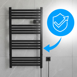GRZEJNIK ŁAZIENKOWY ELEKTRYCZNY ALUMINIOWY DRABINKA 96x54 500W LOA CZARNY LOA-BL