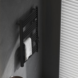GRZEJNIK ŁAZIENKOWY ELEKTRYCZNY ALUMINIOWY DRABINKA 96x54 500W LOA CZARNY LOA-BL
