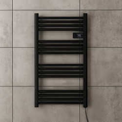 GRZEJNIK ŁAZIENKOWY ELEKTRYCZNY ALUMINIOWY DRABINKA 96x54 500W LOA CZARNY LOA-BL