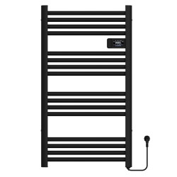 GRZEJNIK ŁAZIENKOWY ELEKTRYCZNY ALUMINIOWY DRABINKA 96x54 500W LOA CZARNY LOA-BL