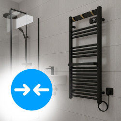 GRZEJNIK ŁAZIENKOWY ELEKTRYCZNY ALUMINIOWY DRABINKA ECO 500W YASUR CZARNY YASUR-BL