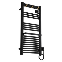 GRZEJNIK ŁAZIENKOWY ELEKTRYCZNY ALUMINIOWY DRABINKA ECO 500W YASUR CZARNY YASUR-BL