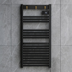 GRZEJNIK ŁAZIENKOWY ELEKTRYCZNY ALUMINIOWY DRABINKA ECO 500W YASUR CZARNY YASUR-BL