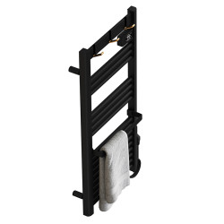 GRZEJNIK ŁAZIENKOWY ELEKTRYCZNY ALUMINIOWY DRABINKA ECO 500W YASUR CZARNY YASUR-BL