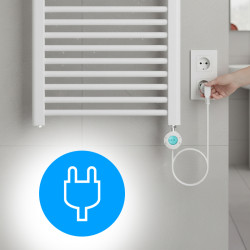 GRZEJNIK ŁAZIENKOWY ELEKTRYCZNY ENERGOOSZCZĘDNY DRABINKA 250W BIAŁY KATLA-WH