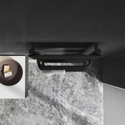 GRZEJNIK ŁAZIENKOWY ŚCIENNY PIONOWY WODNY DRABINKA 128x50 FUEGO-BL CZARNY FUEGO-BL