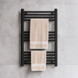 GRZEJNIK ŁAZIENKOWY ŚCIENNY PIONOWY WODNY DRABINKA 80x50 CORSO-BL-3 CZARNY CORSO-BL-3