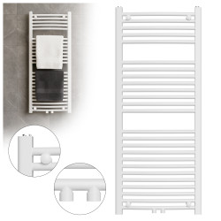 GRZEJNIK ŁAZIENKOWY ŚCIENNY PIONOWY WODNY DRABINKA 120x50 CORSO-WH-4 BIAŁY CORSO-WH-4