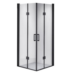 KABINA PRYSZNICOWA KWADRATOWA ZES-BS05A-80 CZARNA 80x80 CM