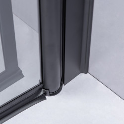 KABINA PRYSZNICOWA KWADRATOWA ZES-BS05B-90 CZARNA 90x90 CM
