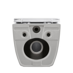 MISKA WC WISZĄCA TORNADO YUZU-WH-TR-03 BIAŁA DESKA WOLNOOPADAJĄCA DUROPLAST YUZU-WH-TR-03