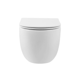 MISKA WC WISZĄCA TORNADO LAKE-WH-TR-03 BIAŁA DESKA WOLNOOPADAJĄCA DUROPLAST LAKE-WH-TR-03