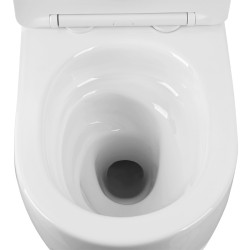 MISKA WC WISZĄCA TORNADO LAKE-WH-TR-03 BIAŁA DESKA WOLNOOPADAJĄCA DUROPLAST LAKE-WH-TR-03
