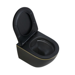 ZESTAW PODTYNKOWY WC STELAŻ TECE MISKA MIZU-MTB-GL-RIM-03 PRZYCISK TC-9240407 CZARNY MAT