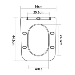 DESKA SEDESOWA WC WOLNOOPADAJĄCA CV-MTB-09 SLIM CZARNY MAT DUROPLAST CV-MTB-09