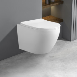 ZESTAW PODTYNKOWY WC STELAŻ TECE MISKA MIZU-WH-RIM-03 PRZYCISK TC-9240401 CHROM