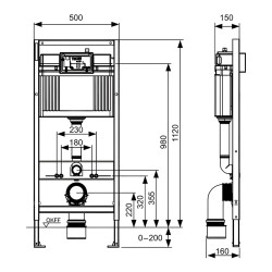 ZESTAW PODTYNKOWY WC STELAŻ TECE MISKA MIZU-WH-RIM-03 PRZYCISK TC-9240401 CHROM