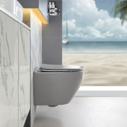 MISKA WC WISZĄCA RIMLESS MIZU-MTGR-RIM-03 SZARY MAT DESKA WOLNOOPADAJĄCA DUROPLAST MIZU-MTGR-RIM-03