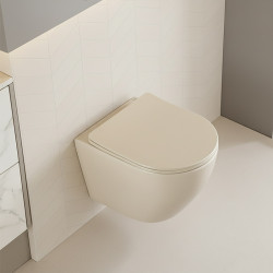 MISKA WC WISZĄCA RIMLESS MIZU-CAP-RIM-03 CAPPUCCINO DESKA WOLNOOPADAJĄCA DUROPLAST MIZU-CAP-RIM-03