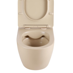 MISKA WC WISZĄCA RIMLESS MIZU-CAP-RIM-03 CAPPUCCINO DESKA WOLNOOPADAJĄCA DUROPLAST MIZU-CAP-RIM-03