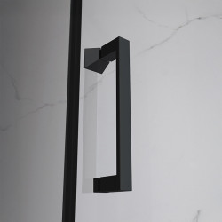 KABINA PRYSZNICOWA PROSTOKĄTNA 3-ŚCIENNA ZES-KZ23D-BL-100X90 CZARNA 100x90 CM