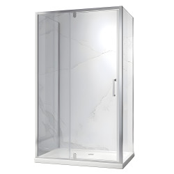 KABINA PRYSZNICOWA PROSTOKĄTNA 3-ŚCIENNA ZES-KZ23E-110X90 CHROM 110x90 CM