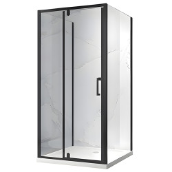 KABINA PRYSZNICOWA KWADRATOWA 3-ŚCIENNA ZES-KZ23D-BL-100X100 CZARNA 100x100 CM