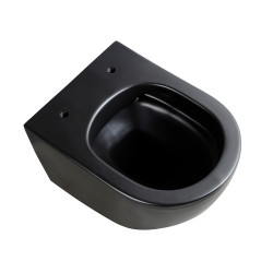 ZESTAW PODTYNKOWY WC STELAŻ TECE MISKA PEAK-MTB-RIM-02 PRZYCISK TC-9240407 CZARNY MAT