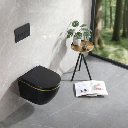 ZESTAW PODTYNKOWY WC STELAŻ TECE MISKA MIZU-BL-GL-RIM-02 PRZYCISK TC-9240401 CHROM