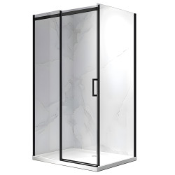 KABINA PRYSZNICOWA PROSTOKĄTNA ZES-KZ22A-BL-100X80 CZARNA 100X80 CM 8 MM