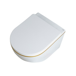 ZESTAW PODTYNKOWY WC STELAŻ TECE MISKA PEAK-WH-GL-RIM-03 PRZYCISK TC-9240401 CHROM