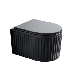 ZESTAW PODTYNKOWY WC STELAŻ TECE MISKA LUMA-MTB-RIM-03 PRZYCISK TC-9240407 CZARNY MAT