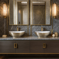 UMYWALKA NABLATOWA CERAMICZNA OWALNA LUMO-GL-BR-405 ZŁOTA LUMO-GL-BR-405