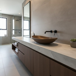 UMYWALKA NABLATOWA CERAMICZNA OWALNA LAVI-BR-625 BRĄZOWA LAVI-BR-625