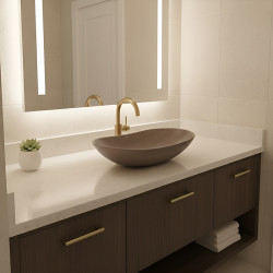 UMYWALKA NABLATOWA CERAMICZNA OWALNA LAVI-BR-625 BRĄZOWA LAVI-BR-625