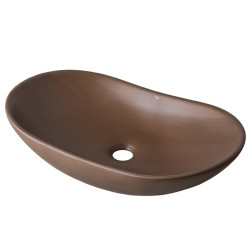 UMYWALKA NABLATOWA CERAMICZNA OWALNA LAVI-BR-625 BRĄZOWA LAVI-BR-625