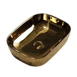 UMYWALKA NABLATOWA CERAMICZNA PROSTOKĄTNA MILO-GL-MOD7-455 ZŁOTA MILO-GL-MOD7-455