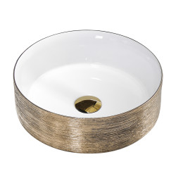 UMYWALKA NABLATOWA CERAMICZNA OKRĄGŁA LAVA-GL-BR-360 ZŁOTA LAVA-GL-BR-360