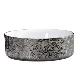 UMYWALKA NABLATOWA CERAMICZNA OKRĄGŁA LAVA-WH-SV-MOD3-360 SREBRNA LAVA-WH-SV-MOD3-360