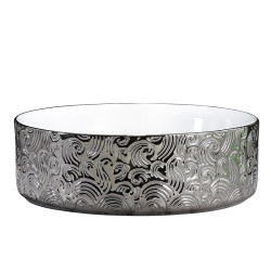 UMYWALKA NABLATOWA CERAMICZNA OKRĄGŁA LAVA-WH-SV-MOD3-360 SREBRNA LAVA-WH-SV-MOD3-360
