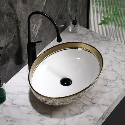 UMYWALKA NABLATOWA CERAMICZNA OWALNA KINI-WH-MOD6-500