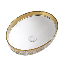UMYWALKA NABLATOWA CERAMICZNA OWALNA KINI-WH-MOD6-500