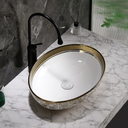 UMYWALKA NABLATOWA CERAMICZNA OWALNA KINI-WH-MOD6-500