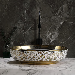 UMYWALKA NABLATOWA CERAMICZNA OWALNA KINI-WH-MOD6-500