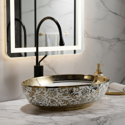 UMYWALKA NABLATOWA CERAMICZNA OWALNA KINI-WH-MOD6-500