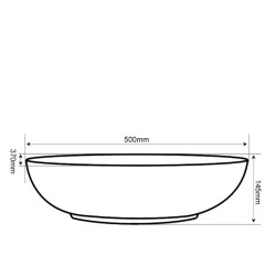 UMYWALKA NABLATOWA CERAMICZNA OWALNA KINI-BL-MOD6-500